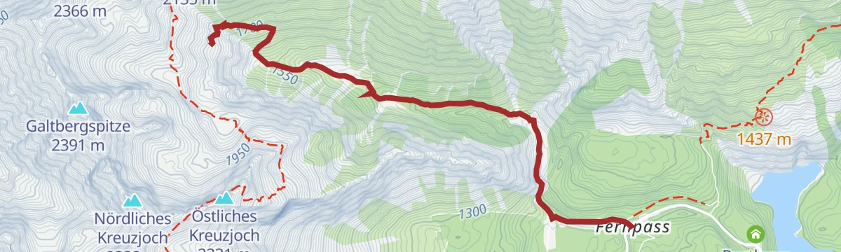 Route map: Galtbergalm